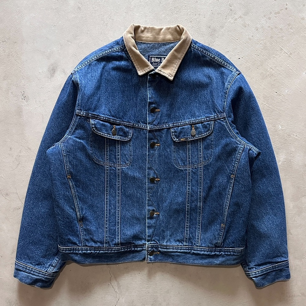 vintage blue jay blanket denim jacket